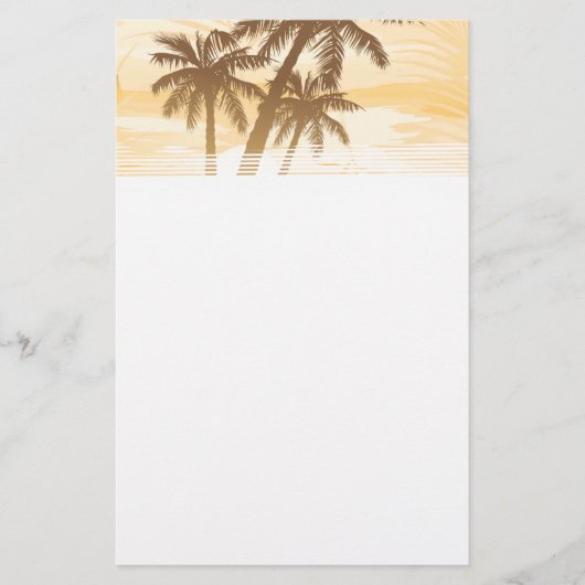 Papeterie Palmes d'été tropicales (Devant)
