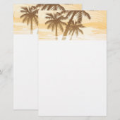Papeterie Palmes d'été tropicales (Devant / Derrière)