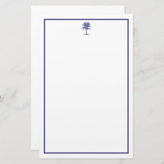 Papeterie Palmier bleu (Devant / Derrière)