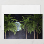Papeterie Palmiers contre la lune (Devant / Derrière)