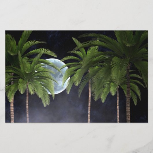 Papeterie Palmiers contre la lune (Devant)