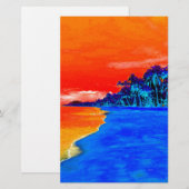 Papeterie Palmiers exotiques de plage Pop Art (Devant / Derrière)