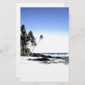 Papeterie Palmiers exotiques & Plage Paradise (Devant / Derrière)