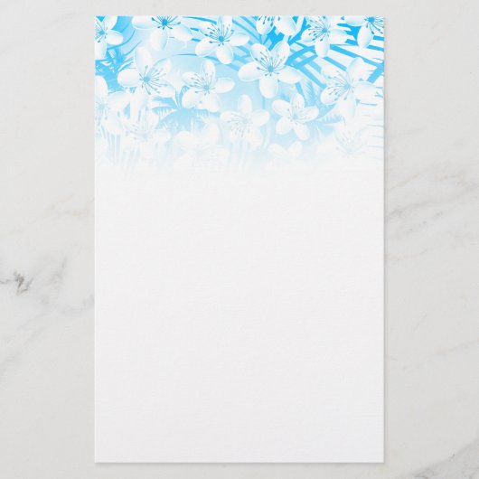 Papeterie Palmiers tropicaux bleus (Devant)