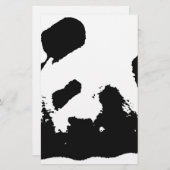 Papeterie Panda d'art noir blanc (Devant / Derrière)