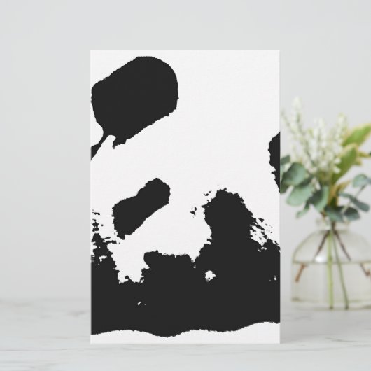 Papeterie Panda d'art noir blanc (Debout devant)