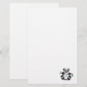 Papeterie panda mignon suspendu à une branche (Devant / Derrière)