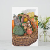 Papeterie Panier avec aliments fruits et légumes (Debout devant)