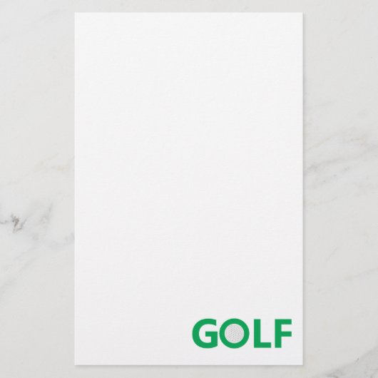 Papeterie Panneau de golf (Devant)
