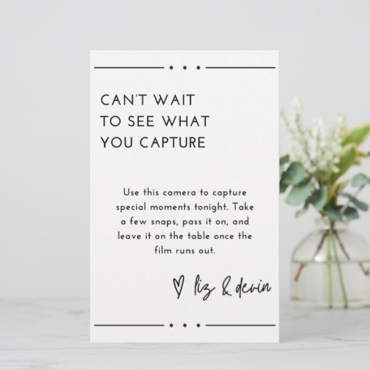 Papeterie Panneau de la table de la caméra jetable (Debout devant)