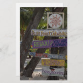 Papeterie Panneau de signalisation Rum Point Grand Cayman (Devant / Derrière)