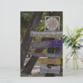 Papeterie Panneau de signalisation Rum Point Grand Cayman (Debout devant)