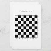 Papeterie Panneau d'échecs imprimable avec des chiffres et d (Devant / Derrière)