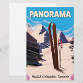 Papeterie Panorama Canada affiche de voyage (Devant / Derrière)