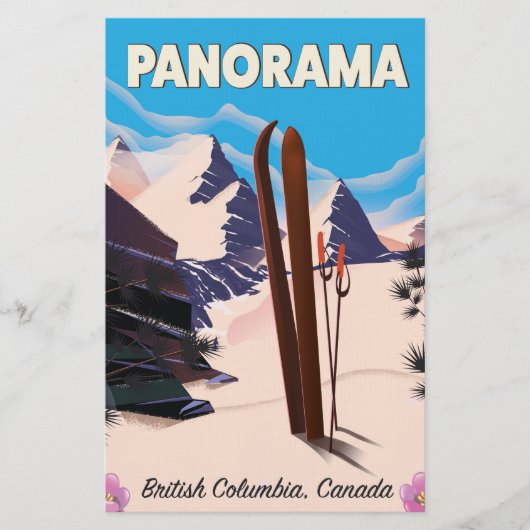Papeterie Panorama Canada affiche de voyage (Devant)