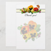 Papeterie Pansies du coucher du soleil (Devant / Derrière)