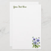 Papeterie Pansies violettes (Devant / Derrière)