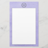 Papeterie Papier à courroie de monogramme violet (Devant)