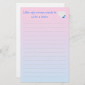 Papeterie Papier à écrire sur les oeufs coupés (Devant / Derrière)