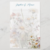 Papeterie Papier à écriture personnalisée fleur sauvage (Devant)