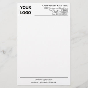Papeterie Papier à en-tête commercial personnalisé avec votr
