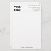 Papeterie Papier à en-tête de bureau d'entreprise personnali (Devant / Derrière)