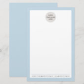 Papeterie PAPIER À EN-TÊTE LOGO affaires modernes formel ble (Devant / Derrière)