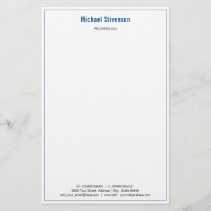 Papeterie Papier à en-tête personnalisé avec informations su