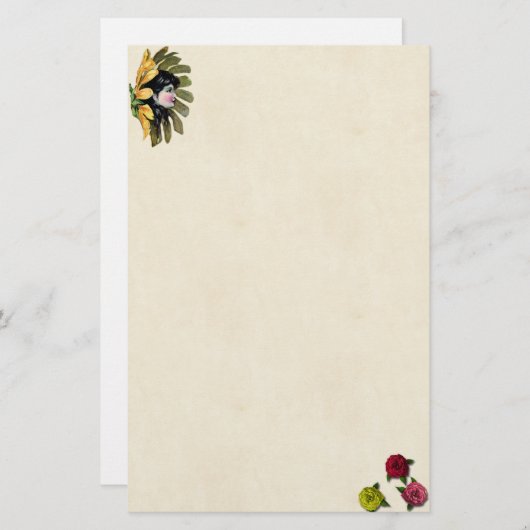 Papeterie Papier à fleurs (Devant / Derrière)