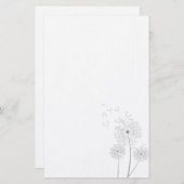 Papeterie Papier à fleurs moderne et pur Dandelion (Devant / Derrière)