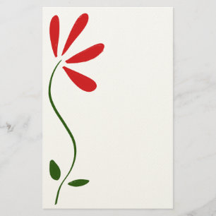 Papeterie Papier à fleurs Red Petals