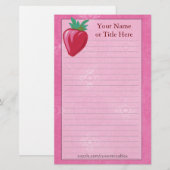 Papeterie Papier à fraises (Devant / Derrière)