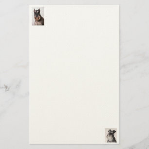 Papeterie Papier à l'air Schnauzer stationnaire
