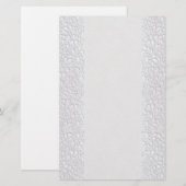 Papeterie Papier à lettres à fleurs blanches (Devant / Derrière)