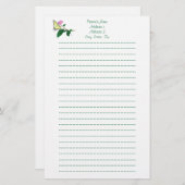 Papeterie Papier à lettres à papillon à queue jaune (Devant / Derrière)