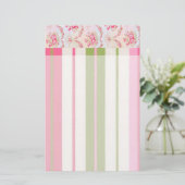 Papeterie Papier à lettres à rayures florales (Debout devant)