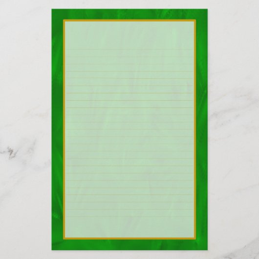 Papeterie Papier à lettres à reliure fine de la forêt verte (Devant)