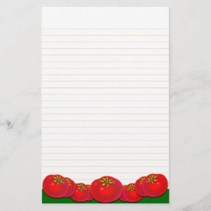 Papeterie Papier à lettres à tomates rouges rétro