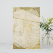 Papeterie Papier à lettres anciennes en couches (Debout devant)