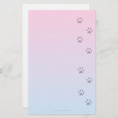 Papeterie Papier à lettres avec des empreintes de pas de (Devant / Derrière)