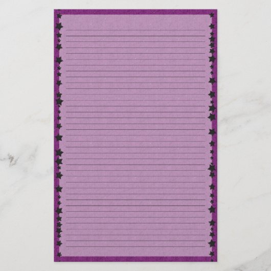 Papeterie Papier à lettres avec toile de Spiderweb pourpre (Devant)