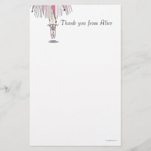 Papeterie Papier à lettres Ballerina - Alice en rose et lav