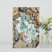 Papeterie Papier à lettres Beach Combers Blue Sea Glass Foss (Debout devant)