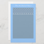 Papeterie Papier à lettres bleu (Devant / Derrière)