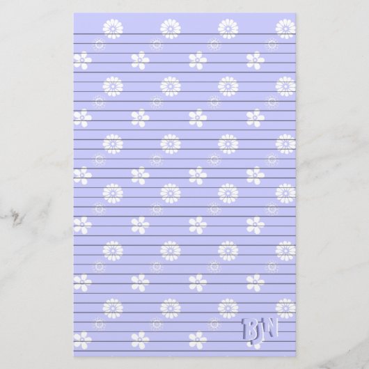 Papeterie Papier à lettres bleu et blanc (Devant)