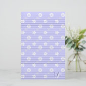 Papeterie Papier à lettres bleu et blanc (Debout devant)