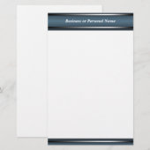 Papeterie Papier à lettres bleu foncé (Devant / Derrière)