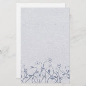 Papeterie Papier à lettres bleu Tourbillonnant simple (Devant / Derrière)