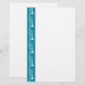 Papeterie Papier à lettres bleu Trombone (Devant / Derrière)