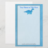 Papeterie Papier à lettres Blue Dino (Devant / Derrière)
